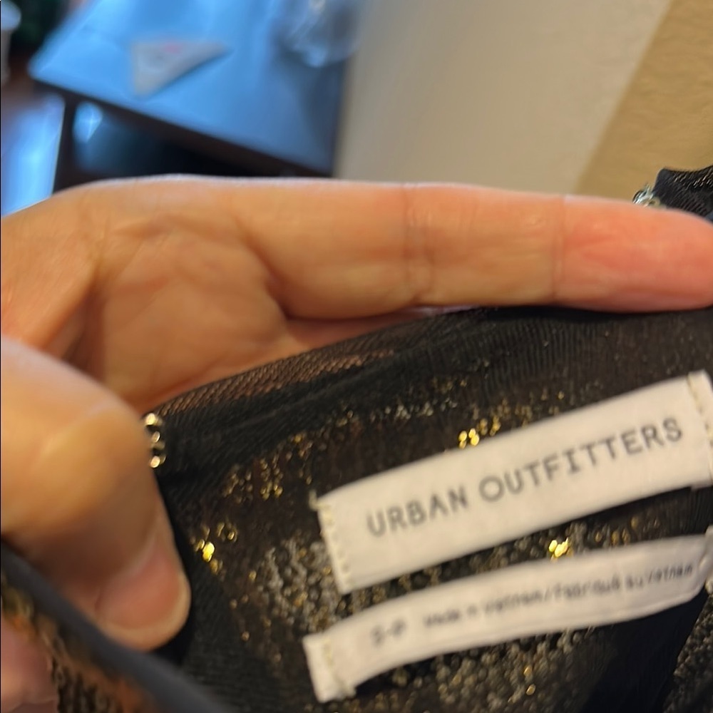 Urban Outfitters Gold Sequin Mini Dress - Picture 3 of 3